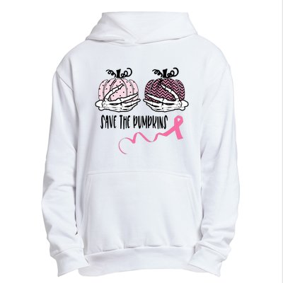 Skeleton Save The Pumpkins Pink Ribbon Breast Cancer Urban Pullover Hoodie