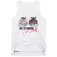 Skeleton Save The Pumpkins Pink Ribbon Breast Cancer Tank Top