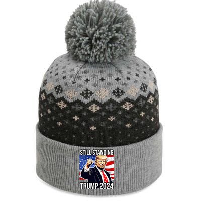 Still Standing Trump 2024 Rally Fist Pump Usa Donald Trump The Baniff Cuffed Pom Beanie