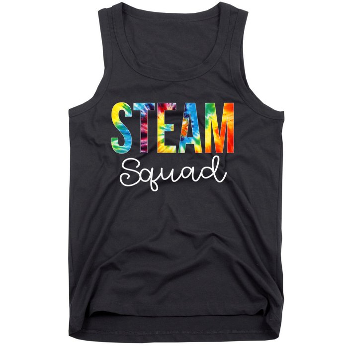 STEAM Squad Tie Dye Appreciation Day Hello Back To School Tank Top