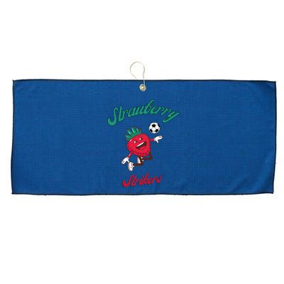 Strawberry Soccer Team Strawberry Strikers Large Microfiber Waffle Golf Towel