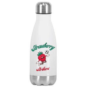 Strawberry Soccer Team Strawberry Strikers Stainless Steel Insulated Water Bottle