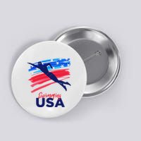 Swimming Support Team Flag Usa Pool Swimmer American Button