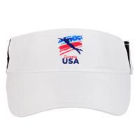 Swimming Support Team Flag Usa Pool Swimmer American Adult Drive Performance Visor