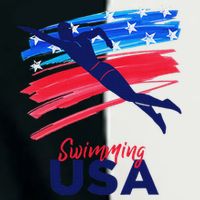 Swimming Support Team Flag Usa Pool Swimmer American Infant Baby Jersey Bodysuit