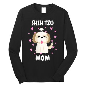 S Shih Tzu Mom Mummy Mama Mum Mommy MotherS Day Mother Owner Vneck Long Sleeve Shirt