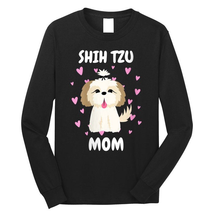 S Shih Tzu Mom Mummy Mama Mum Mommy MotherS Day Mother Owner Vneck Long Sleeve Shirt