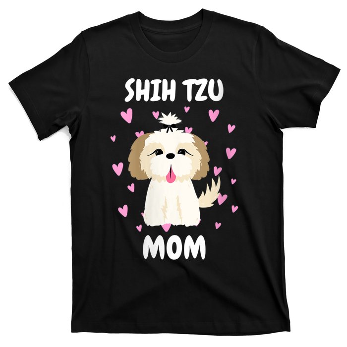 S Shih Tzu Mom Mummy Mama Mum Mommy MotherS Day Mother Owner Vneck T-Shirt