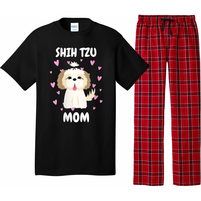 S Shih Tzu Mom Mummy Mama Mum Mommy MotherS Day Mother Owner Vneck Pajama Set