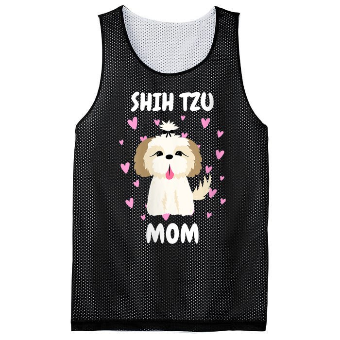 S Shih Tzu Mom Mummy Mama Mum Mommy MotherS Day Mother Owner Vneck Mesh Reversible Basketball Jersey Tank