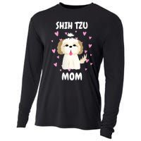 S Shih Tzu Mom Mummy Mama Mum Mommy MotherS Day Mother Owner Vneck Cooling Performance Long Sleeve Crew