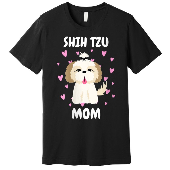 S Shih Tzu Mom Mummy Mama Mum Mommy MotherS Day Mother Owner Vneck Premium T-Shirt