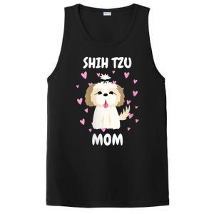 S Shih Tzu Mom Mummy Mama Mum Mommy MotherS Day Mother Owner Vneck PosiCharge Competitor Tank