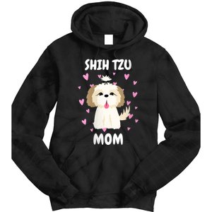 S Shih Tzu Mom Mummy Mama Mum Mommy MotherS Day Mother Owner Vneck Tie Dye Hoodie