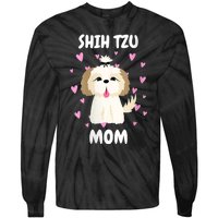 S Shih Tzu Mom Mummy Mama Mum Mommy MotherS Day Mother Owner Vneck Tie-Dye Long Sleeve Shirt