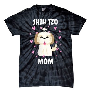 S Shih Tzu Mom Mummy Mama Mum Mommy MotherS Day Mother Owner Vneck Tie-Dye T-Shirt