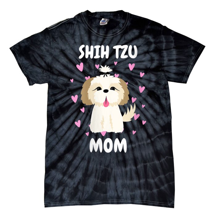 S Shih Tzu Mom Mummy Mama Mum Mommy MotherS Day Mother Owner Vneck Tie-Dye T-Shirt