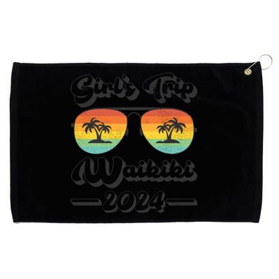 Summer Sunglass Trip 2024 Hawaii Waikiki Beach Gift Grommeted Golf Towel