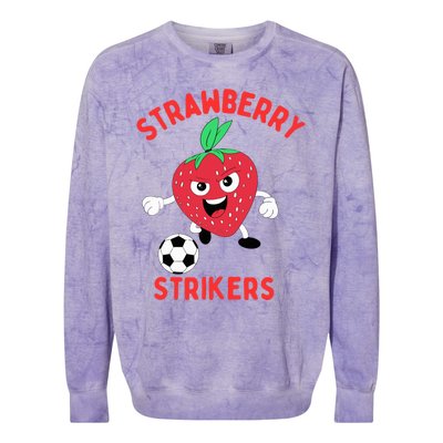 Strawberry Soccer Team Colorblast Crewneck Sweatshirt