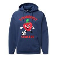 Strawberry Soccer Team Performance Fleece Hoodie