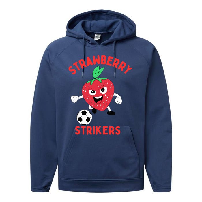 Strawberry Soccer Team Performance Fleece Hoodie