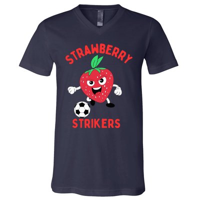 Strawberry Soccer Team V-Neck T-Shirt