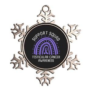 Support Squad Testicular Cancer Awareness Metallic Star Ornament