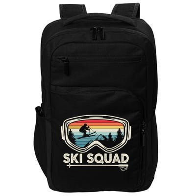 Ski Squad Team Retro Sunset Ski Lover Skier Vintage Skiing Cute Gift Impact Tech Backpack