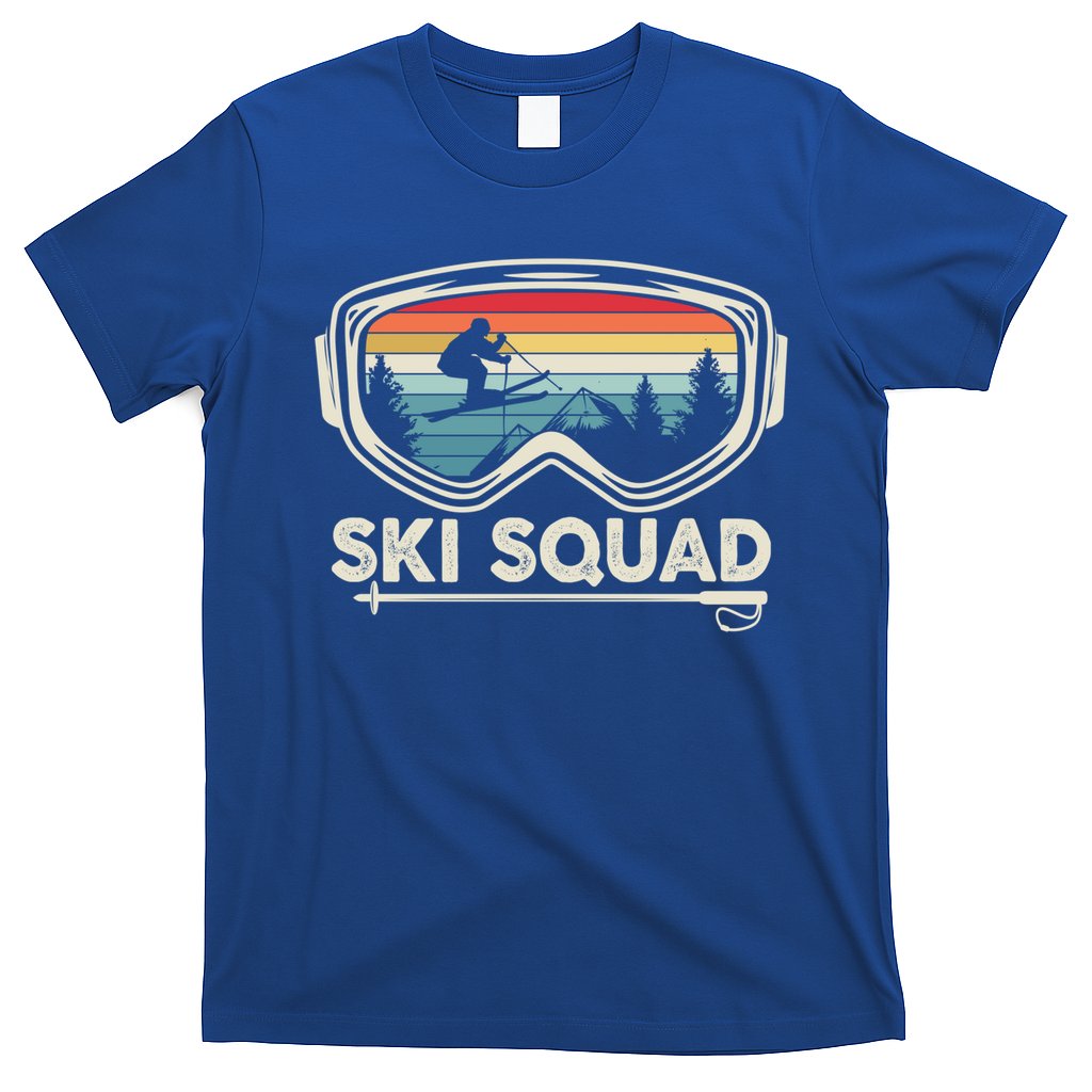 Ski Squad Team Retro Sunset Ski Lover Skier Vintage Skiing Cute Gift T-Shirt