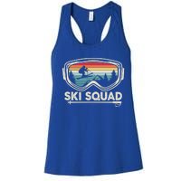 Ski Squad Team Retro Sunset Ski Lover Skier Vintage Skiing Cute Gift Women's Racerback Tank