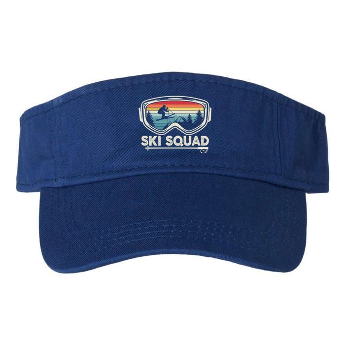 Ski Squad Team Retro Sunset Ski Lover Skier Vintage Skiing Cute Gift Valucap Bio-Washed Visor