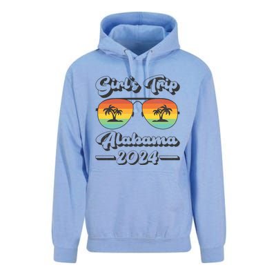 Summer Sunglasses Trip 2024 Alabama Beach Gift Unisex Surf Hoodie