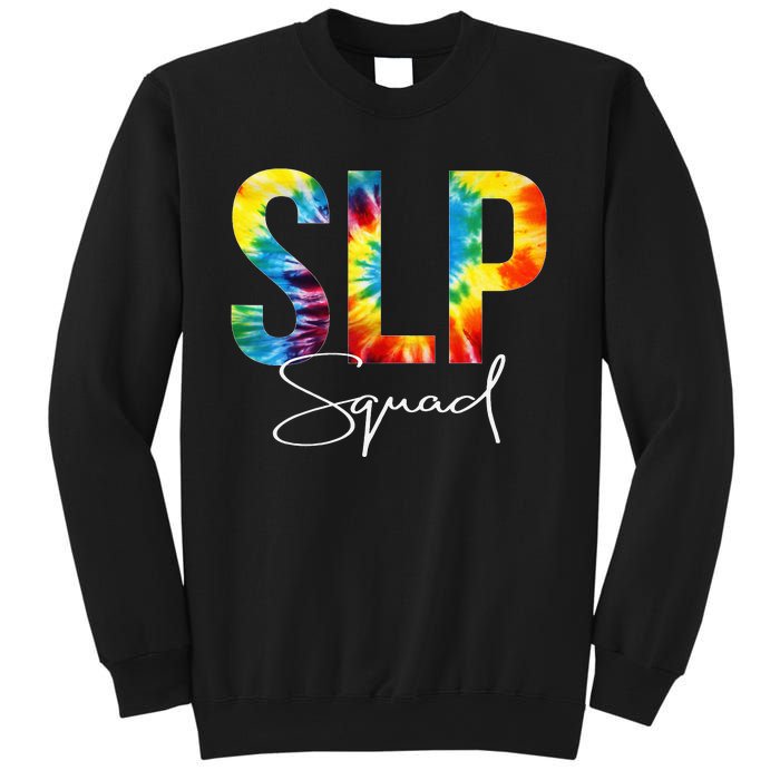 SLP Squad Tie Dye Appreciation Day Hello Back To School Sweatshirt