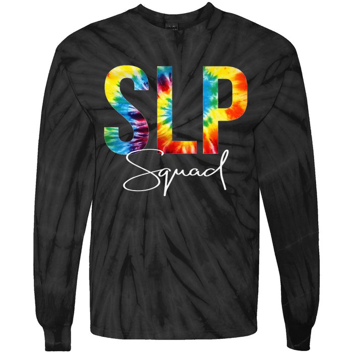 SLP Squad Tie Dye Appreciation Day Hello Back To School Tie-Dye Long Sleeve Shirt