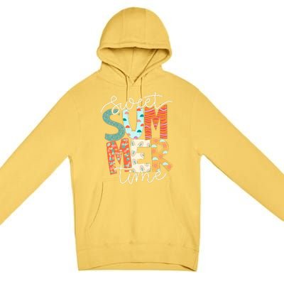 Sweet Summer Time Retro Vintage Style Premium Pullover Hoodie