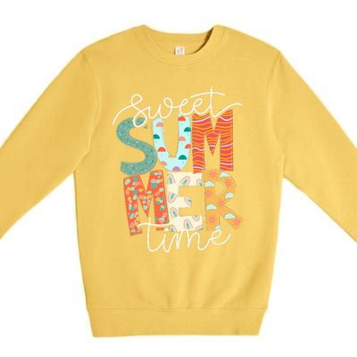 Sweet Summer Time Retro Vintage Style Premium Crewneck Sweatshirt