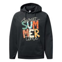 Sweet Summer Time Retro Vintage Style Performance Fleece Hoodie