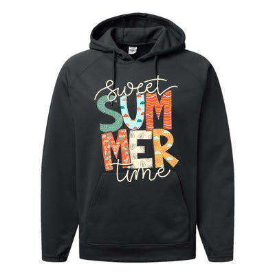 Sweet Summer Time Retro Vintage Style Performance Fleece Hoodie