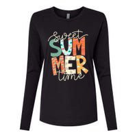 Sweet Summer Time Retro Vintage Style Womens Cotton Relaxed Long Sleeve T-Shirt