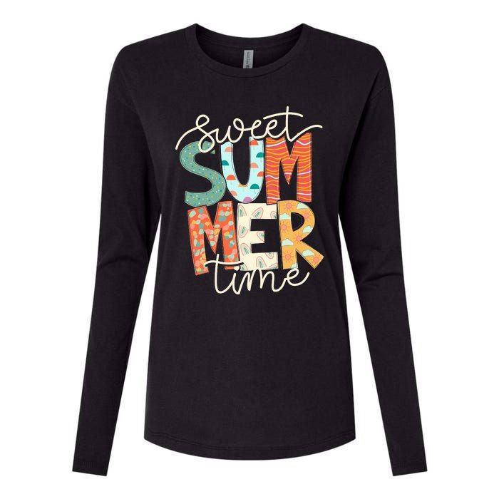 Sweet Summer Time Retro Vintage Style Womens Cotton Relaxed Long Sleeve T-Shirt