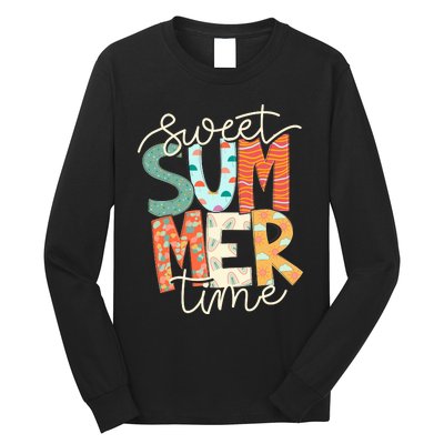 Sweet Summer Time Retro Vintage Style Long Sleeve Shirt