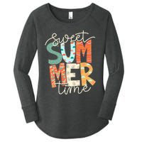 Sweet Summer Time Retro Vintage Style Women's Perfect Tri Tunic Long Sleeve Shirt