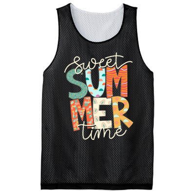 Sweet Summer Time Retro Vintage Style Mesh Reversible Basketball Jersey Tank