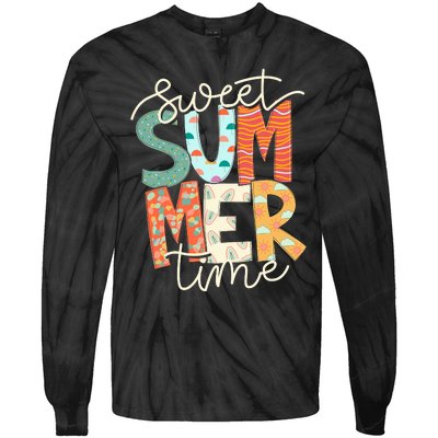 Sweet Summer Time Retro Vintage Style Tie-Dye Long Sleeve Shirt