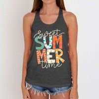 Sweet Summer Time Retro Vintage Style Women's Knotted Racerback Tank