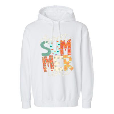 Sweet Summer Time Retro Vintage Style Garment-Dyed Fleece Hoodie