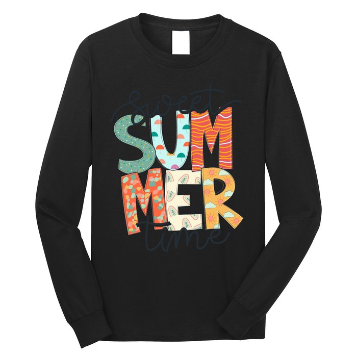 Sweet Summer Time Retro Vintage Long Sleeve Shirt