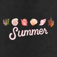 Summer Seashell Tropical 7 Panel Mesh Trucker Snapback Hat