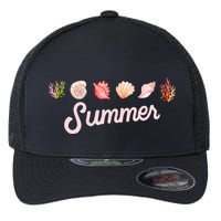 Summer Seashell Tropical Flexfit Unipanel Trucker Cap