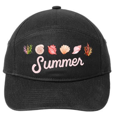 Summer Seashell Tropical 7-Panel Snapback Hat